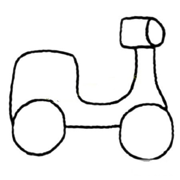 Exquisite motorcycle simple drawing tutorial