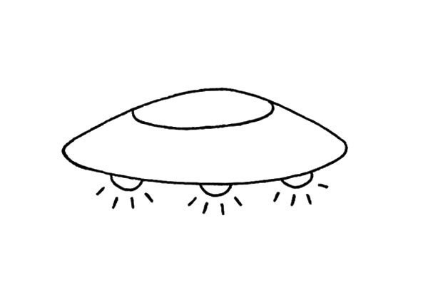 Easy to learn simple drawing of flying saucer