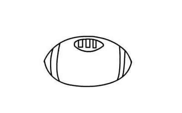 How to draw a simple rugby ball for children