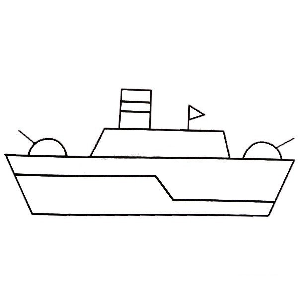 Children learn to draw warships