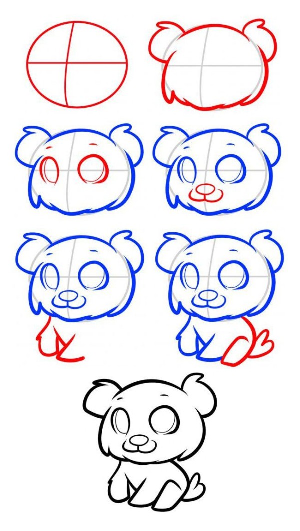 Cute puppy simple drawing tutorial