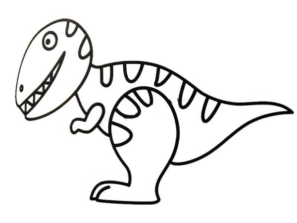 Children learn to draw Tyrannosaurus rex