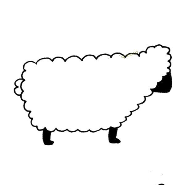 Simple sheep drawing pictures