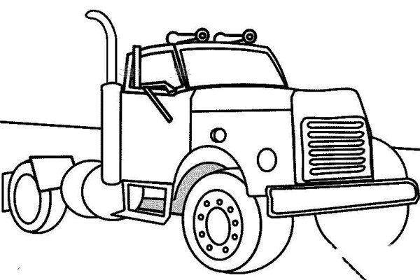 Engineering vehicle simple drawing picture of transport vehicle