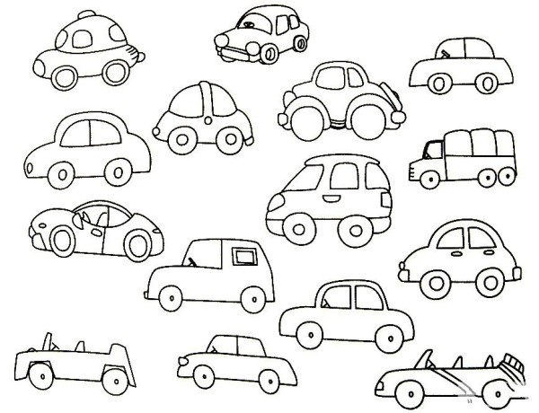 Complete collection of simple car drawings and drawing steps