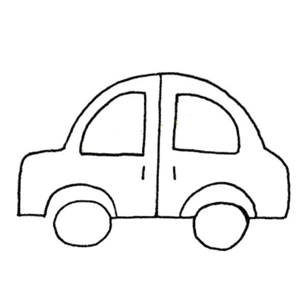 A set of simple car sketch pictures