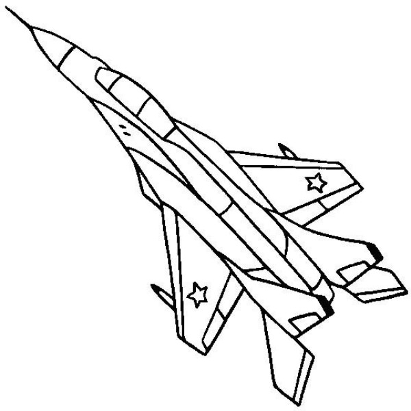 Simple strokes of military aircraft