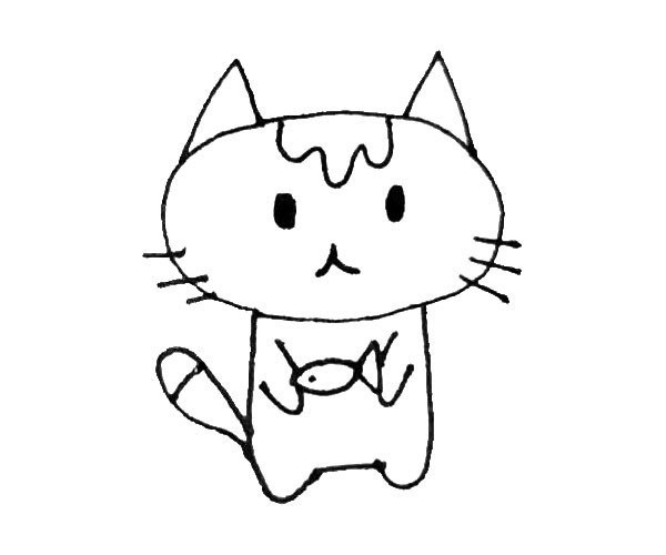 Children learn to draw kittens easily