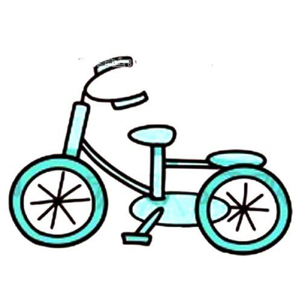 Super cute bicycle simple drawing tutorial