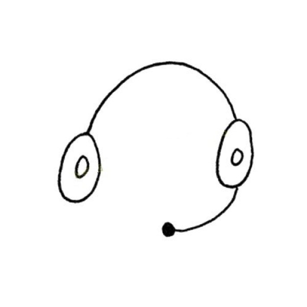 Simple drawing of headphones