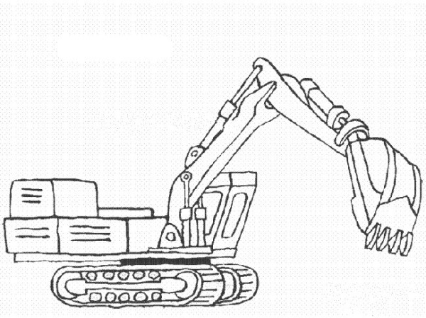 Excavator simple strokes picture