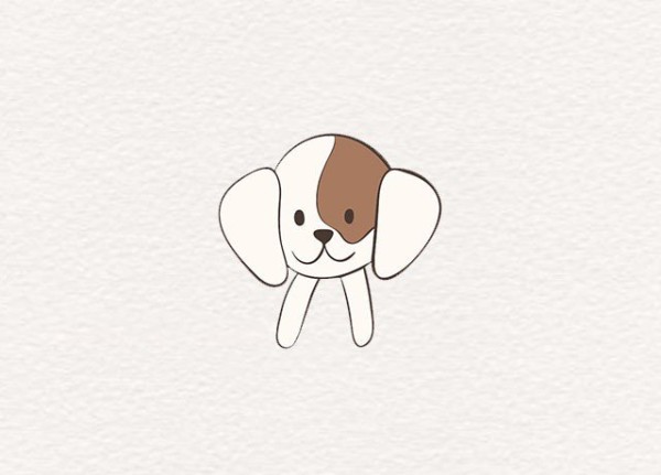 9 super cute simple dog drawing handbook materials