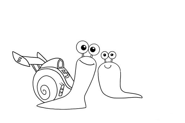 How to draw a very fast snail