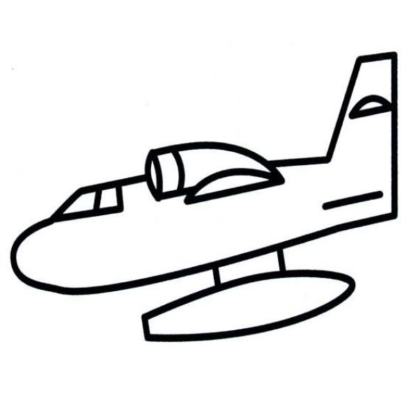 Simple strokes of seaplane