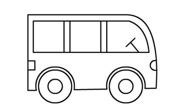 How to draw a van with simple strokes