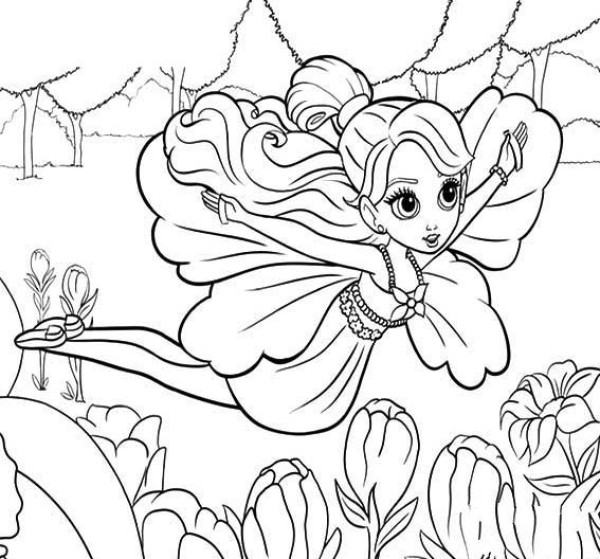 Flower fairy simple strokes