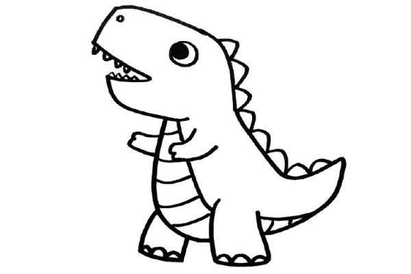 Baby loves to draw dinosaurs