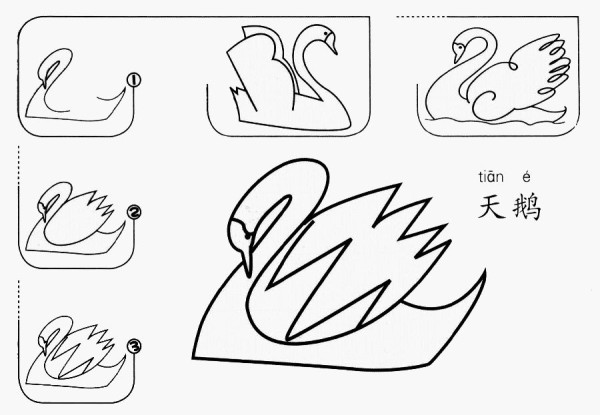 How to draw a swan