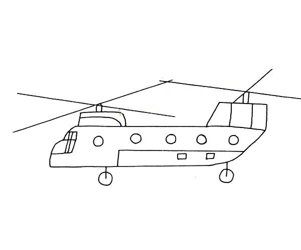 Simple strokes of troop transport helicopter pictures