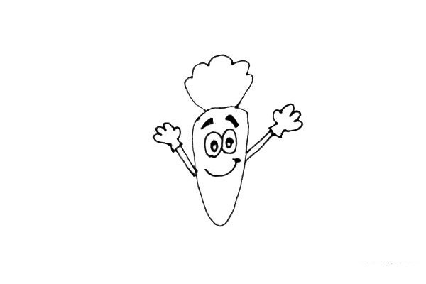 Cartoon radish simple strokes