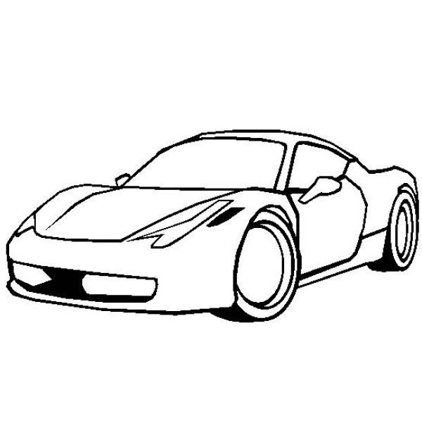 Ferrari Supercar Simple Drawing Picture