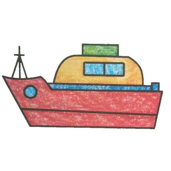 Children learn to draw ships