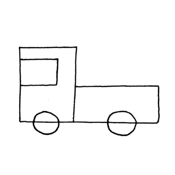 Super simple small truck simple strokes picture