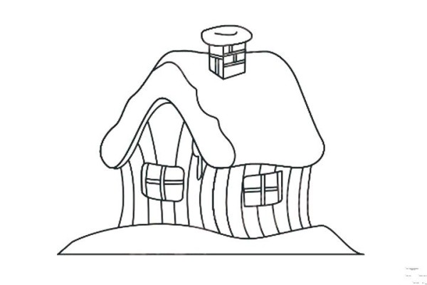 Draw a beautiful little snow house