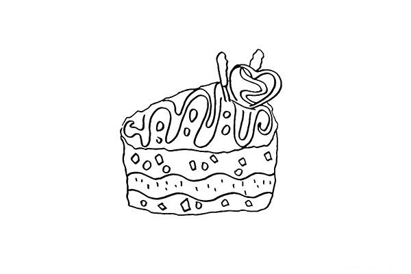 How to draw dessert cake