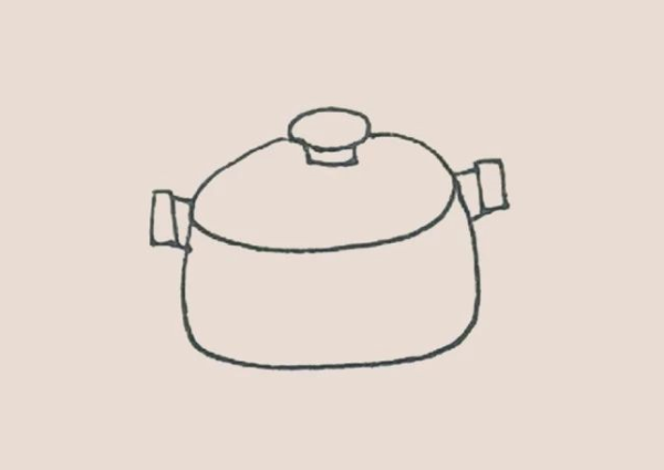 Simple drawing of cooking pot