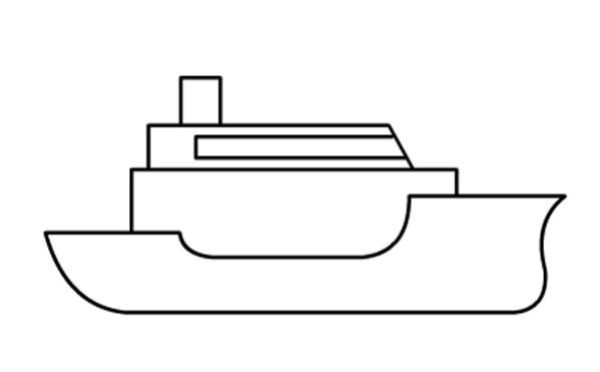 How to draw simple pictures of warships for children