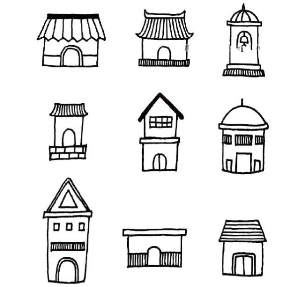 81 ways to draw a house, simple drawing pictures