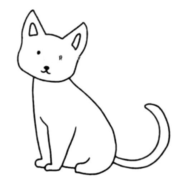 Simple kitten drawing tutorial