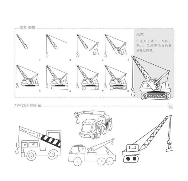 Simple drawing method of crane