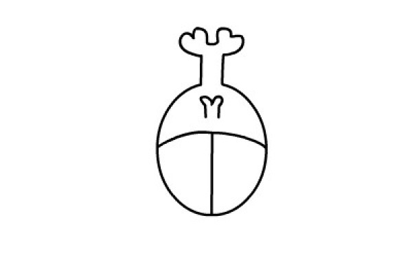 Childrens simple drawing method of beetle