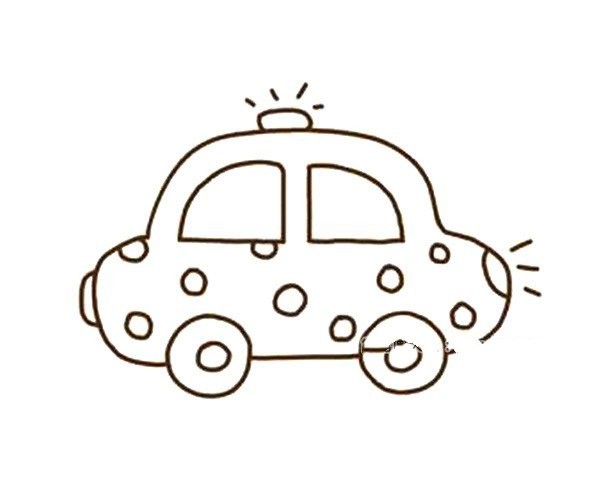 Draw a cute and beautiful car in four steps