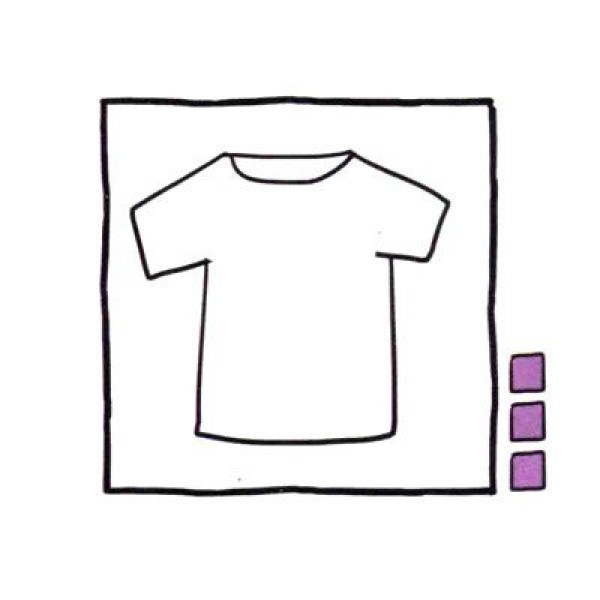 How to draw cute simple drawings in four steps Casual and casual T-shirt