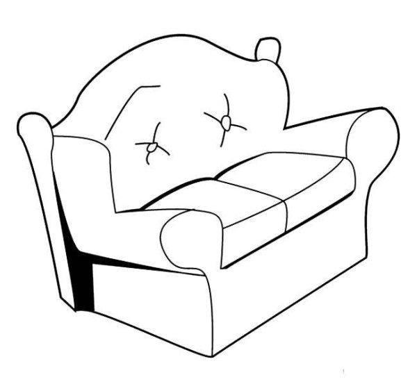 Furniture simple drawing Sofa simple drawing