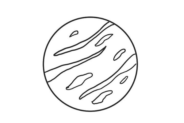 A set of planet simple drawing pictures