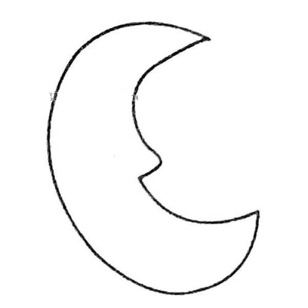 How to draw the moon in simple strokes