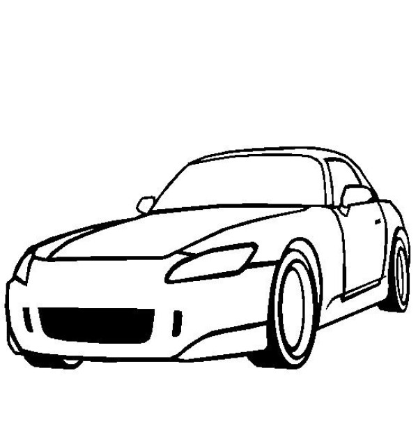 Car simple drawing Honda S2000 simple drawing picture