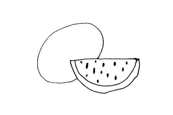 Children learn to draw watermelon easily