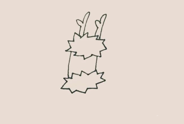 Simple drawing cartoon dragon