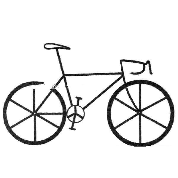 Simple bicycle sketch picture