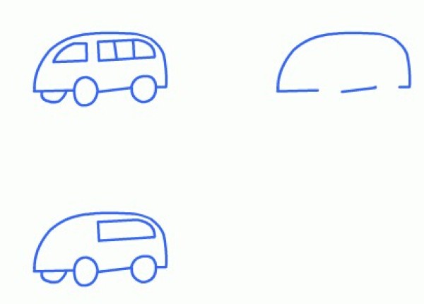 How to draw a van with simple strokes