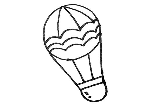 Learn to draw a hot air balloon easily