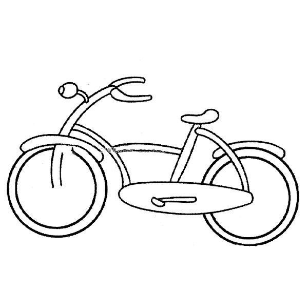 Childrens bicycle simple drawing picture