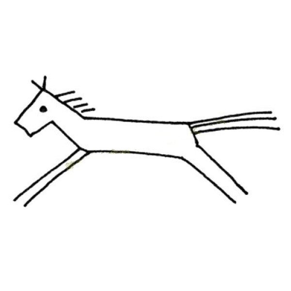 simple line drawing horse