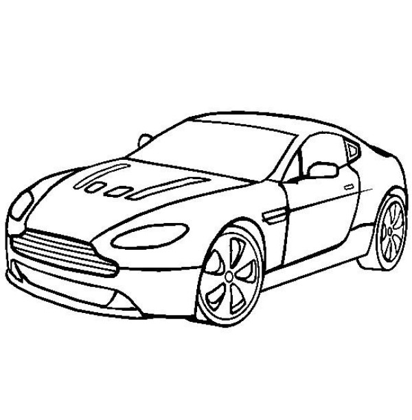 Aston Martin Supercar Simple Drawing Picture