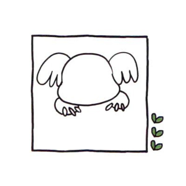 Draw a cute simple drawing of a slow koala in four steps